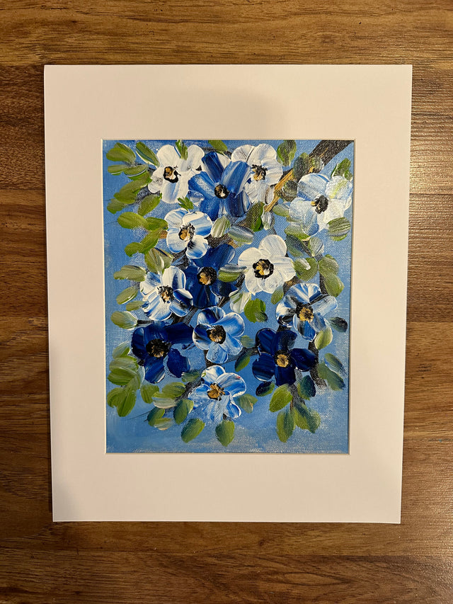 Blue and White Flowers