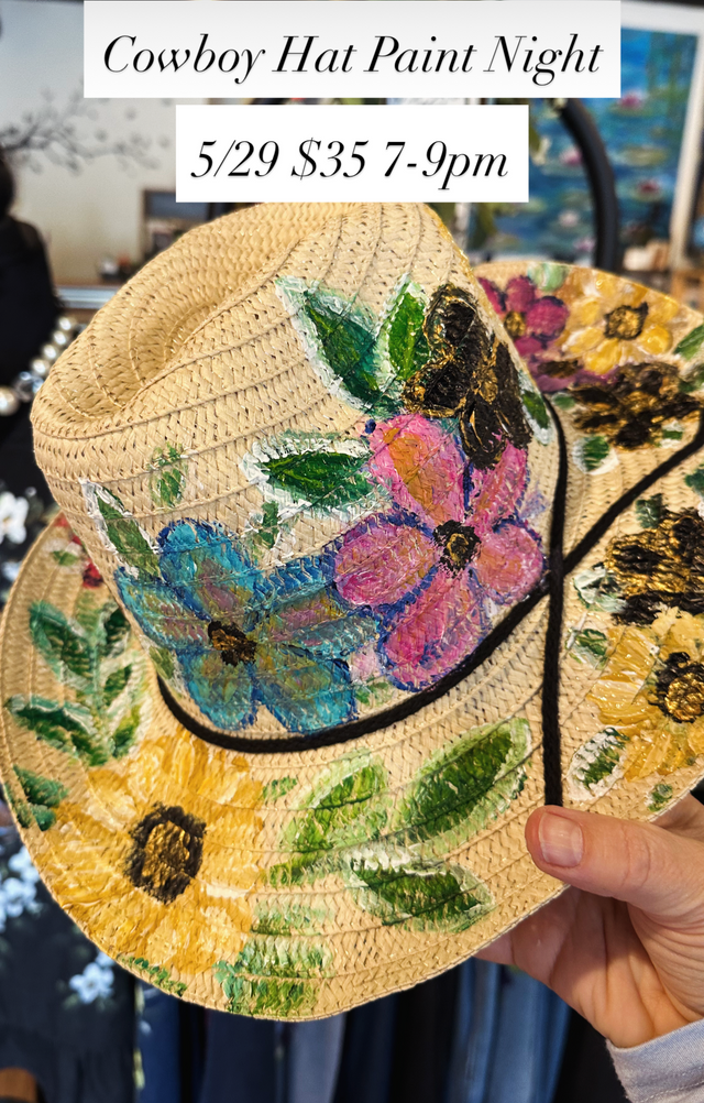 Cowboy Hat Paint Night May 29 7-9pm