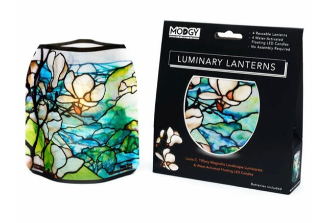 Louis C Tiffany Magnolia Landscape Luminaries