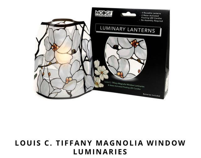 Louis C Tiffany Magnolia Window Luminaries